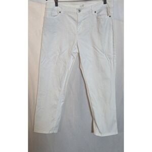 J Jill Denims Authentic Crop 25.5 Length  White ,Size 10